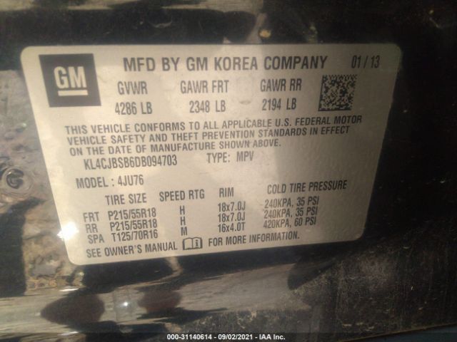 Photo 8 VIN: KL4CJBSB6DB094703 - BUICK ENCORE 