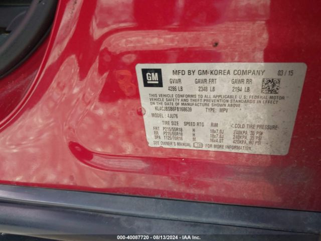 Photo 8 VIN: KL4CJBSB6FB168639 - BUICK ENCORE 