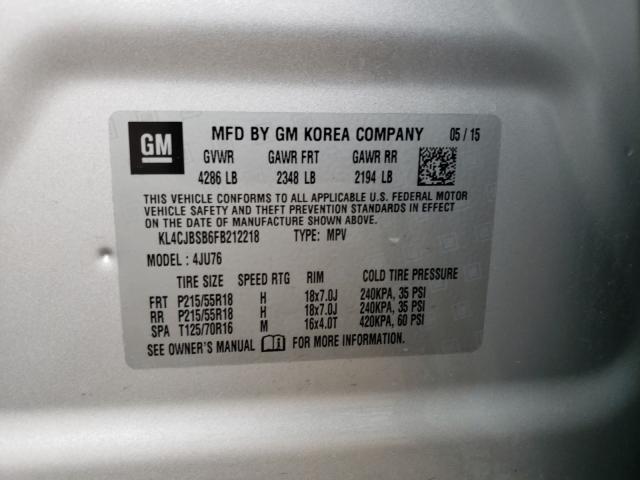 Photo 9 VIN: KL4CJBSB6FB212218 - BUICK ENCORE CON 