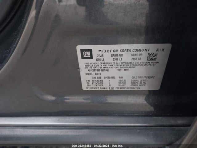 Photo 8 VIN: KL4CJBSB6GB665966 - BUICK ENCORE 