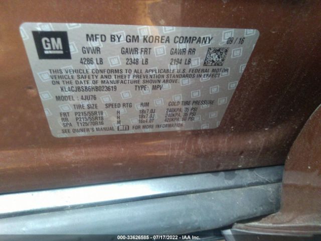 Photo 8 VIN: KL4CJBSB6HB023619 - BUICK ENCORE 