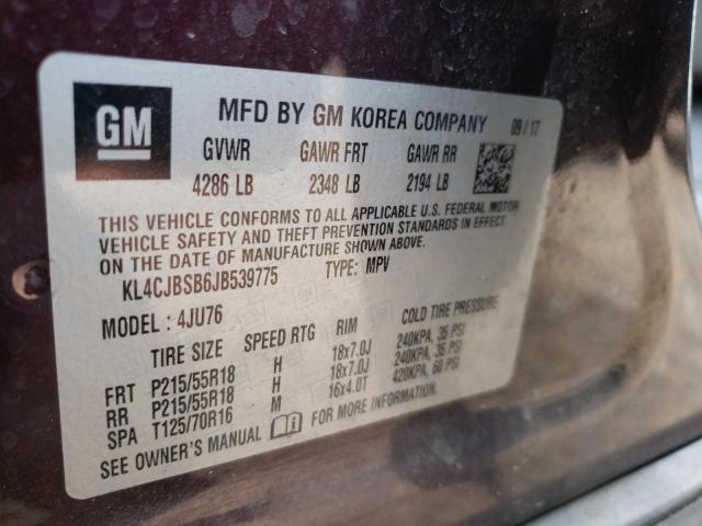 Photo 11 VIN: KL4CJBSB6JB539775 - BUICK ENCORE PRE 