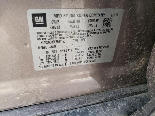 Photo 9 VIN: KL4CJBSB8FB094155 - BUICK ENCORE CON 