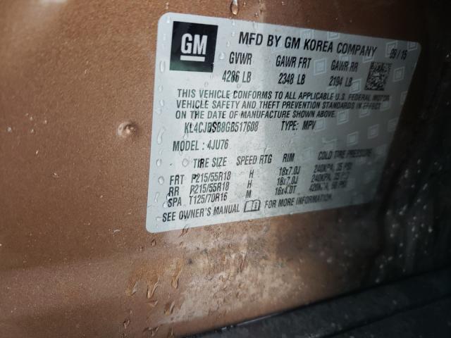 Photo 9 VIN: KL4CJBSB8GB517608 - BUICK ENCORE CON 