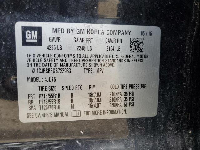 Photo 9 VIN: KL4CJBSB8GB723933 - BUICK ENCORE 