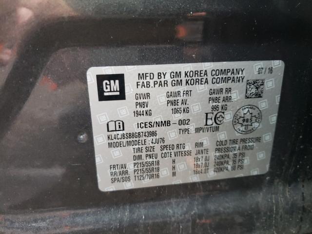 Photo 9 VIN: KL4CJBSB8GB743986 - BUICK ENCORE CON 