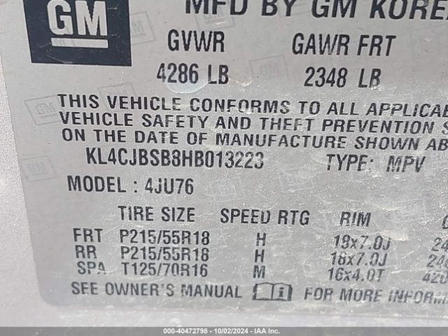 Photo 8 VIN: KL4CJBSB8HB013223 - BUICK ENCORE 