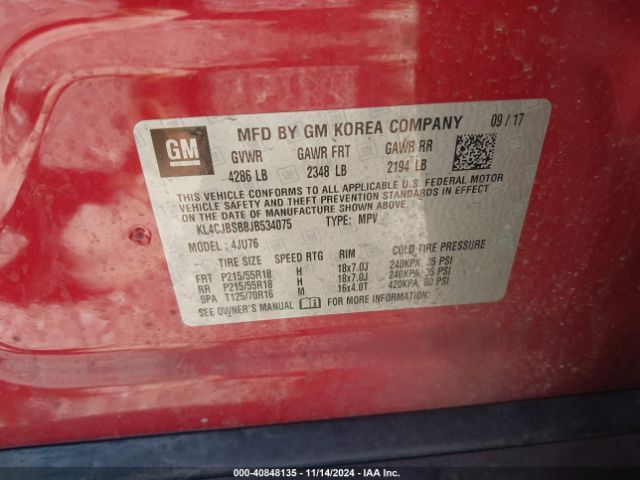 Photo 8 VIN: KL4CJBSB8JB534075 - BUICK ENCORE 