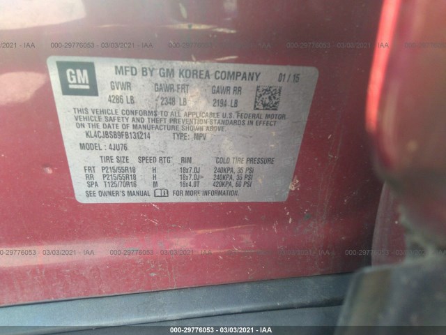 Photo 8 VIN: KL4CJBSB9FB131214 - BUICK ENCORE 