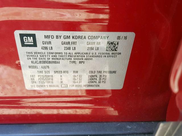 Photo 9 VIN: KL4CJBSB9GB699044 - BUICK ENCORE CON 