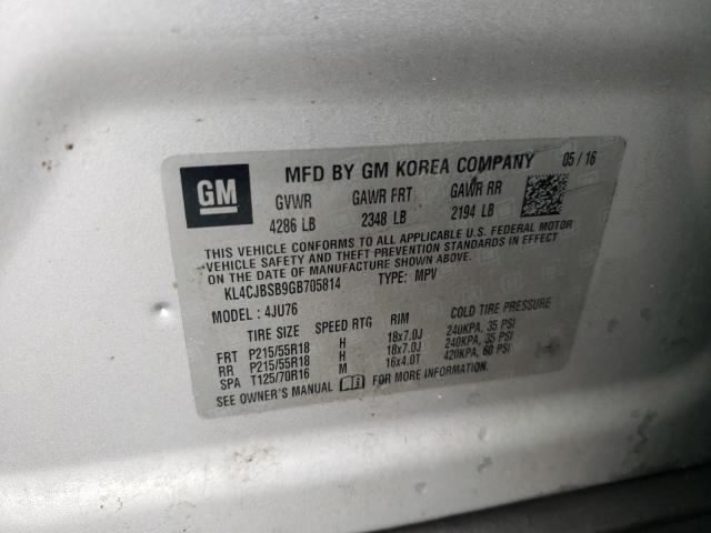 Photo 12 VIN: KL4CJBSB9GB705814 - BUICK ENCORE CON 