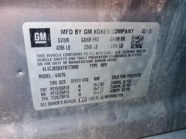 Photo 11 VIN: KL4CJBSBXFB173990 - BUICK ENCORE 