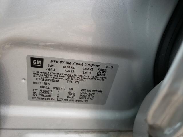 Photo 9 VIN: KL4CJBSBXFB268646 - BUICK ENCORE CON 