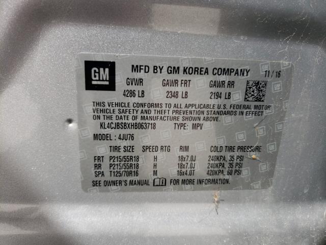 Photo 9 VIN: KL4CJBSBXHB063718 - BUICK ENCORE PRE 