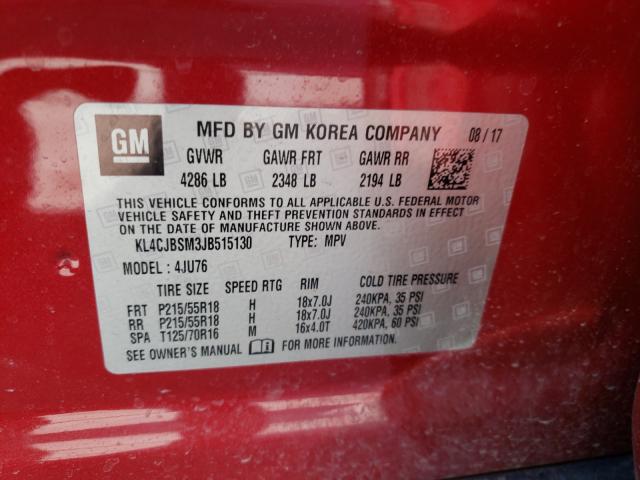 Photo 9 VIN: KL4CJBSM3JB515130 - BUICK ENCORE PRE 