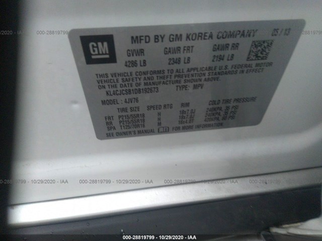 Photo 8 VIN: KL4CJCSB1DB192673 - BUICK ENCORE 