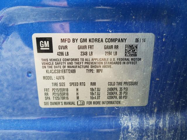 Photo 9 VIN: KL4CJCSB1EB772409 - BUICK ENCORE 