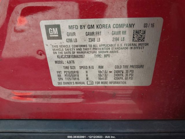 Photo 8 VIN: KL4CJCSB1GB662057 - BUICK ENCORE 