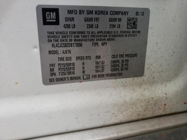 Photo 9 VIN: KL4CJCSB2DB173596 - BUICK ENCORE 