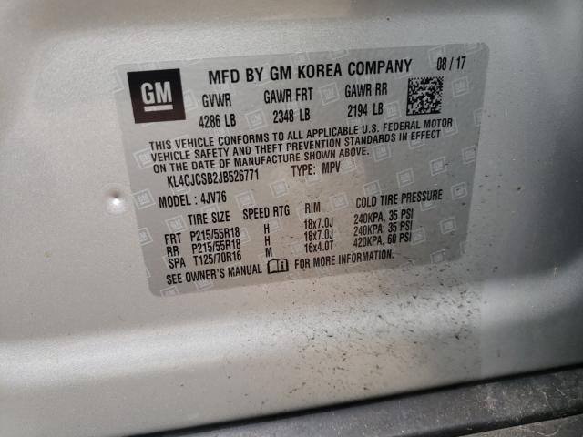 Photo 9 VIN: KL4CJCSB2JB526771 - BUICK ENCORE ESS 