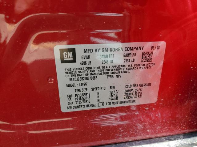 Photo 11 VIN: KL4CJCSB2JB670062 - BUICK ENCORE 