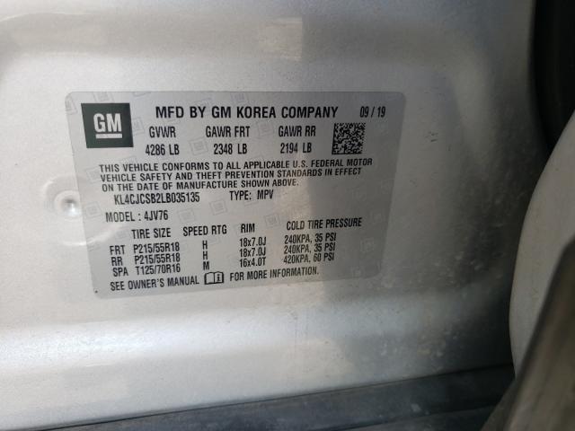 Photo 9 VIN: KL4CJCSB2LB035135 - BUICK ENCORE ESS 