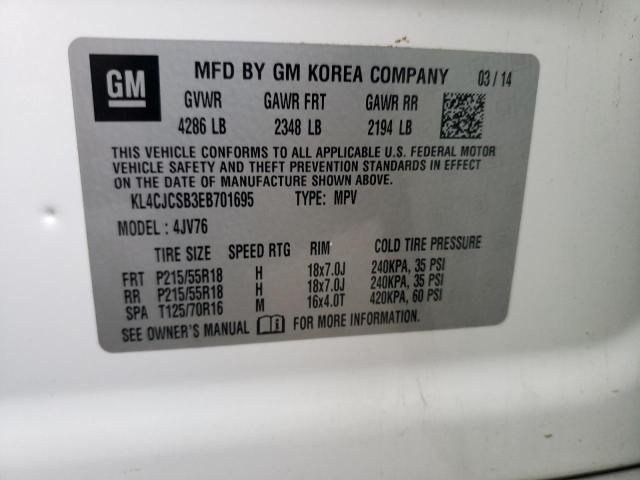 Photo 9 VIN: KL4CJCSB3EB701695 - BUICK ENCORE 