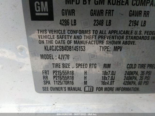 Photo 8 VIN: KL4CJCSB4DB145153 - BUICK ENCORE 