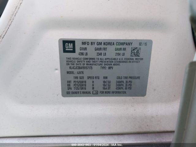 Photo 8 VIN: KL4CJCSB4FB157175 - BUICK ENCORE 