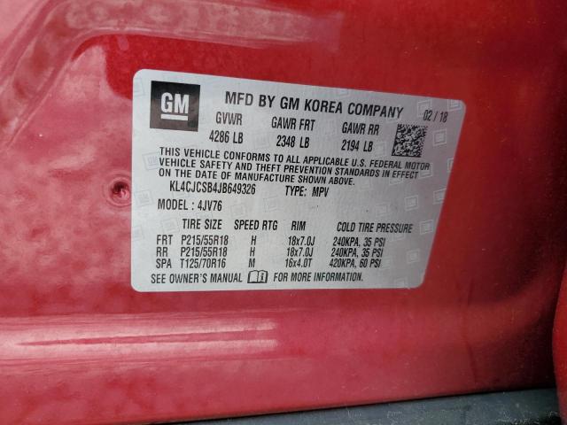 Photo 12 VIN: KL4CJCSB4JB649326 - BUICK ENCORE ESS 