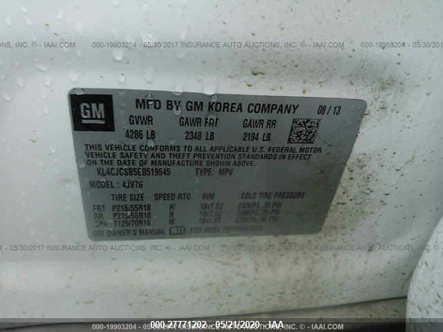 Photo 8 VIN: KL4CJCSB5EB519545 - BUICK ENCORE 