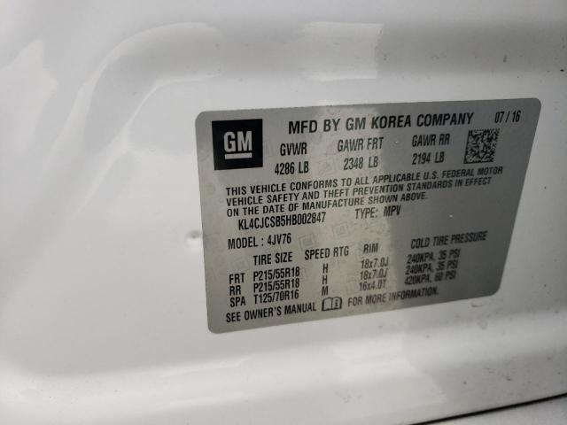 Photo 11 VIN: KL4CJCSB5HB002847 - BUICK ENCORE ESS 