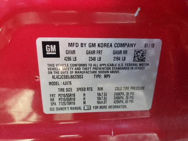 Photo 9 VIN: KL4CJCSB5JB622653 - BUICK ENCORE ESS 