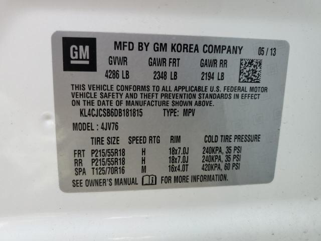 Photo 9 VIN: KL4CJCSB6DB181815 - BUICK ENCORE 