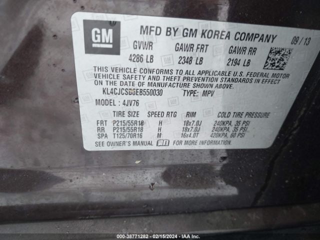 Photo 8 VIN: KL4CJCSB6EB550030 - BUICK ENCORE 