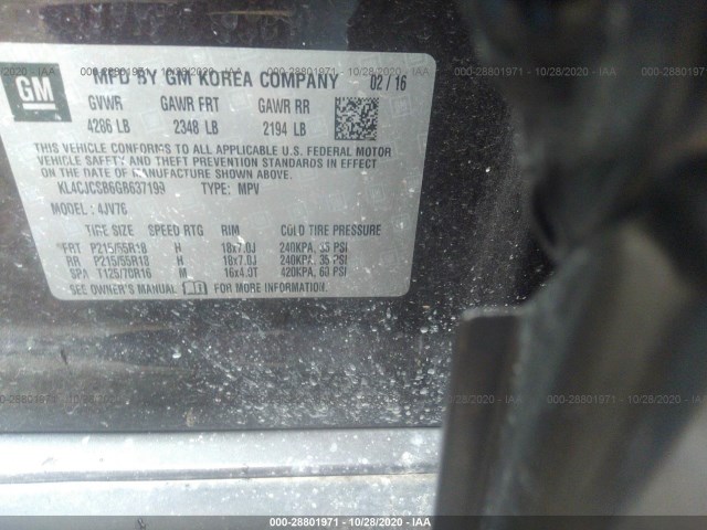 Photo 8 VIN: KL4CJCSB6GB637199 - BUICK ENCORE 