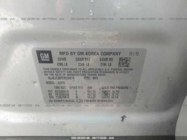 Photo 8 VIN: KL4CJCSB7EB590018 - BUICK ENCORE 