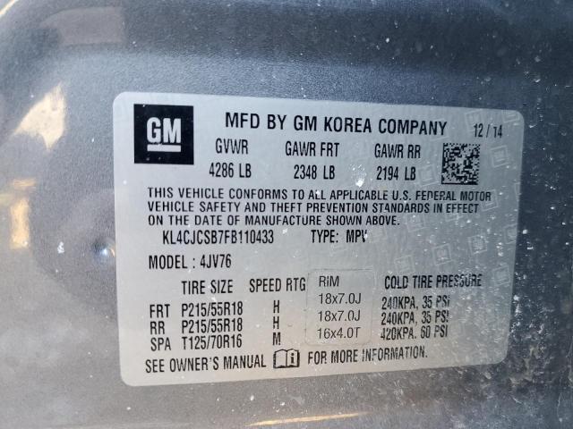 Photo 12 VIN: KL4CJCSB7FB110433 - BUICK ENCORE 