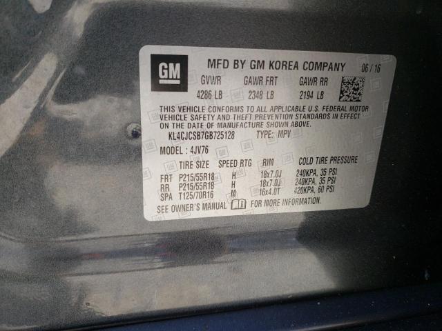 Photo 9 VIN: KL4CJCSB7GB725128 - BUICK ENCORE 