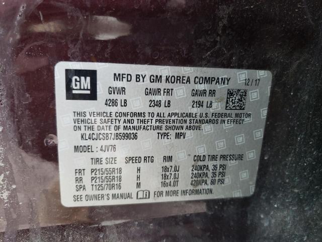 Photo 12 VIN: KL4CJCSB7JB599036 - BUICK ENCORE ESS 