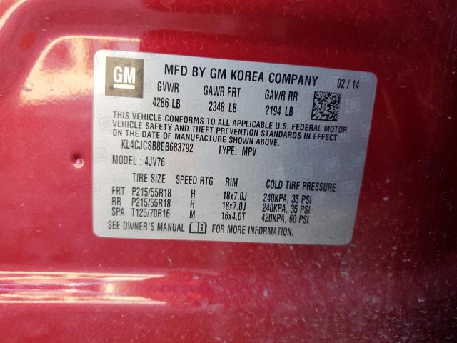 Photo 12 VIN: KL4CJCSB8EB683792 - BUICK ENCORE 