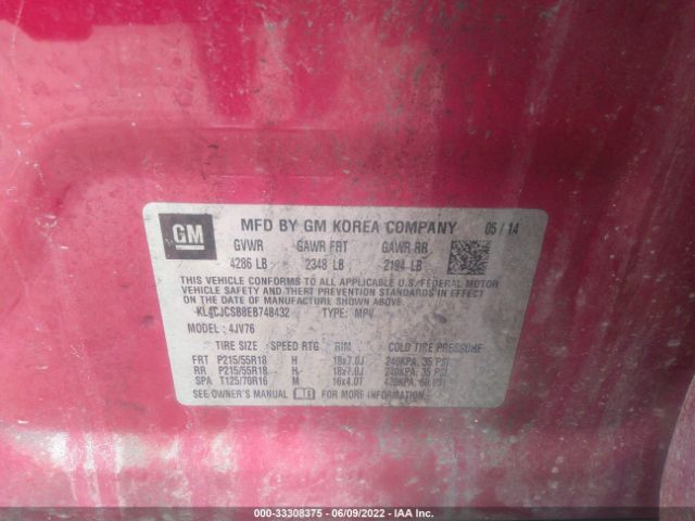 Photo 8 VIN: KL4CJCSB8EB748432 - BUICK ENCORE 