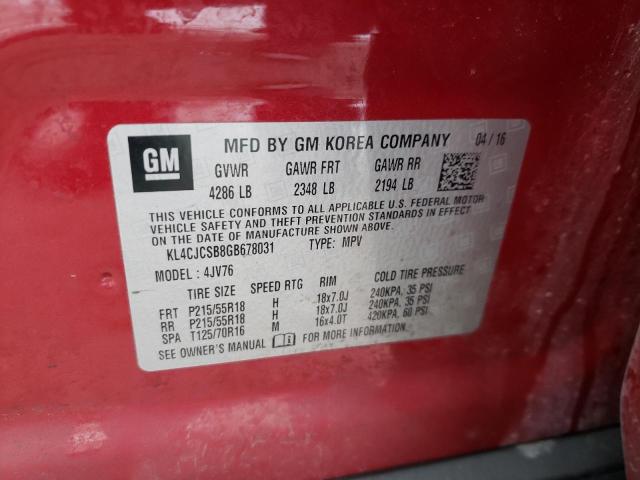 Photo 12 VIN: KL4CJCSB8GB678031 - BUICK ENCORE 