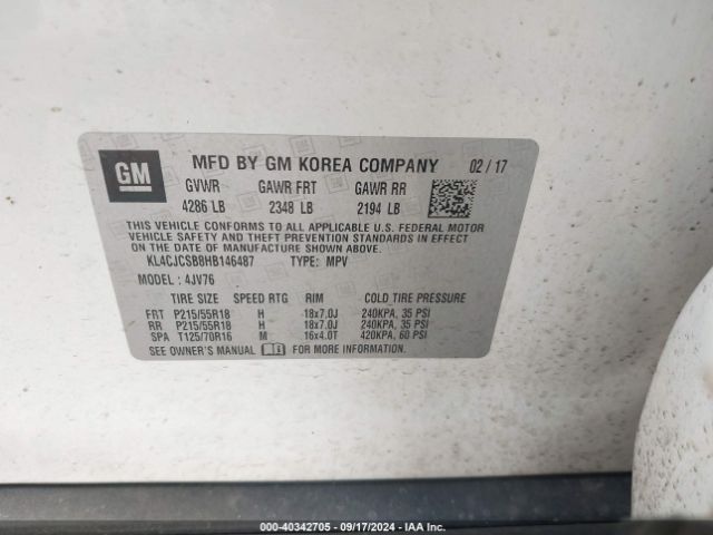 Photo 8 VIN: KL4CJCSB8HB146487 - BUICK ENCORE 