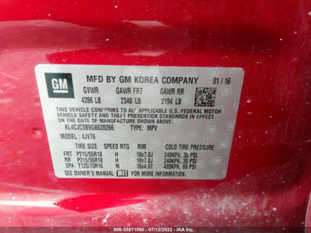 Photo 8 VIN: KL4CJCSB9GB620266 - BUICK ENCORE 