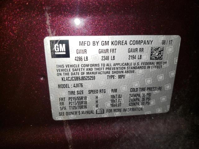 Photo 9 VIN: KL4CJCSB9JB525259 - BUICK ENCORE 