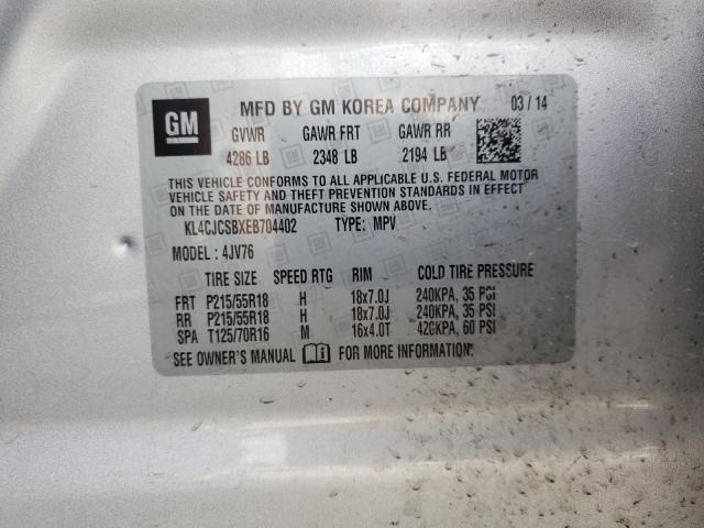 Photo 9 VIN: KL4CJCSBXEB704402 - BUICK ENCORE 