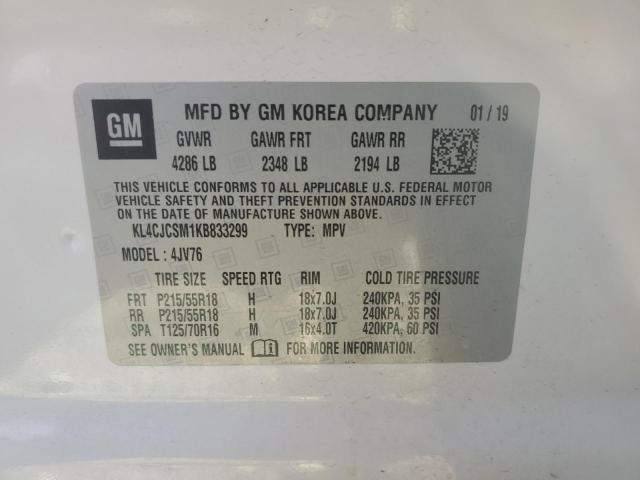 Photo 12 VIN: KL4CJCSM1KB833299 - BUICK ENCORE 