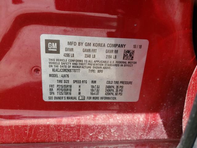 Photo 9 VIN: KL4CJCSM2KB770777 - BUICK ENCORE ESS 