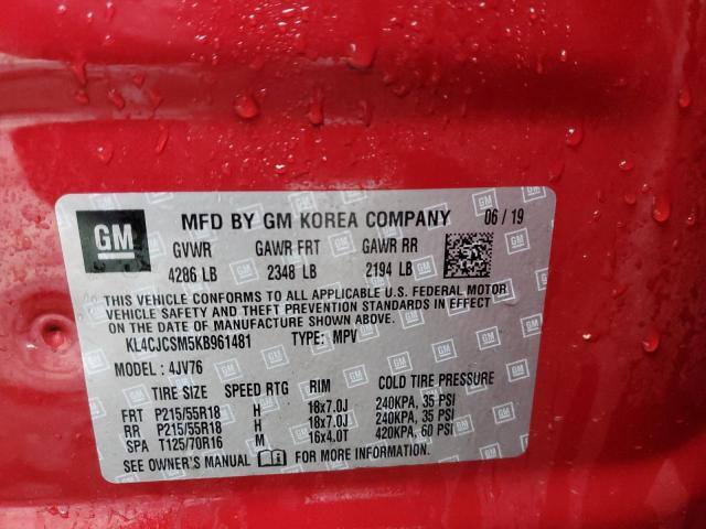 Photo 11 VIN: KL4CJCSM5KB961481 - BUICK ENCORE 